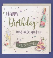 Happy Birthday Karte 21 x 21 cm