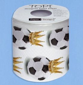 Toilettenpapier Fuball mit Krone