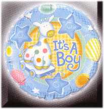 Motivballon-Its a Boy Giraffe
