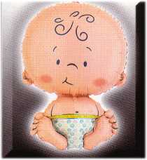 Motivballon-Baby mit Helium