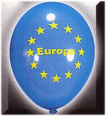 Rundballon-100x Blau mit Europa