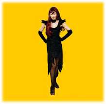Luxus-Hexenkleid,Dark black