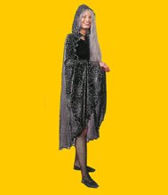Halloween-Cape in Spinnenweboptik