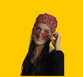 Halloween-Tuch mit schwarzen Z�pfen