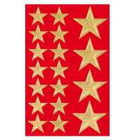 Weihnachts-54x Sticker Big golden Stars