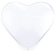 Weie Herz Luftballons, 15 cm