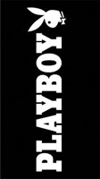 Playboy Strandlaken - Text  Schwarz/Wei�