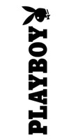 Playboy Strandlaken - Text Weiss/Schwarz