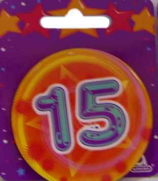 Geburtstag - Party Anstecker 15