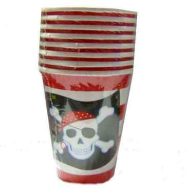 Pappbecher Piratenparty 260 ml 8er