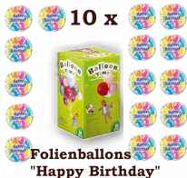 Geburtstag 10x Folienballons + Helium