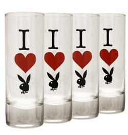 Playboy Shot Glass I love Playboy