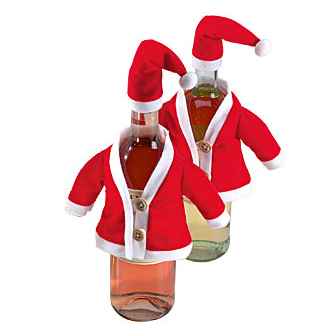 Weihnachten Flaschendeko-Set Santa