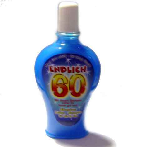 Geburtstag Shampoo mit Zahl 60