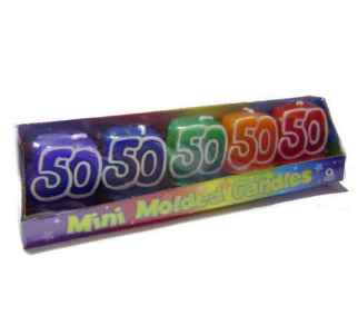 Geburtstag 5er Kerzenset 50