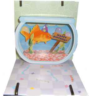 Pop Shots - 3 D Geburtstag Karte