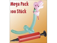 100 x Modellierballons mit Pumpe