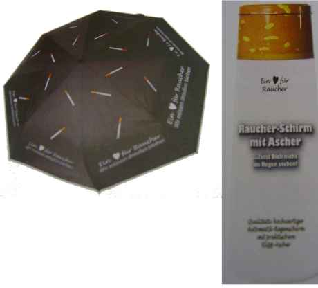Raucherschirm mit Ascher