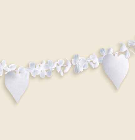 Hochzeit Herz und Bl�ten Girlande