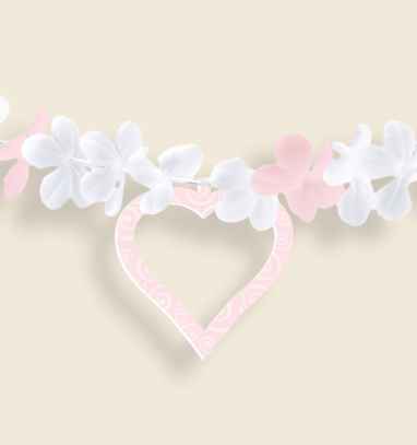 Hochzeit Herz Bl�tengirlande