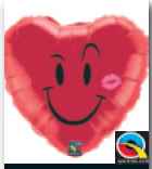 Folienballon Smile Kuss