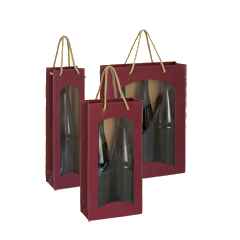 100x Tragetasche BORDEAUX
