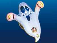 Blink-Pin mit LED u. Magnetclip Geist