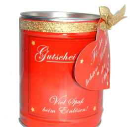 Weihnachten 10x Gutschein in Dose