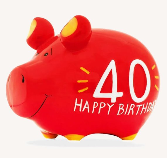 Sparschwein zum 40.Geburtstag