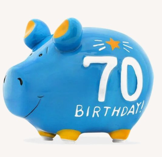 Sparschwein zum 70.Geburtstag