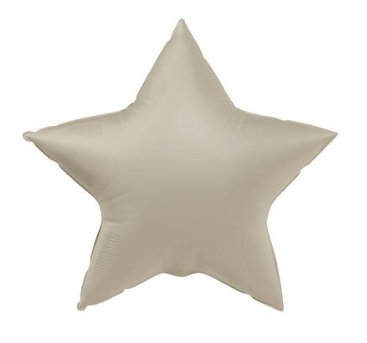 Folienballon Stern - Creamy Latte, 45 cm