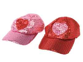 Paliletten Glitter Cap mit Herz