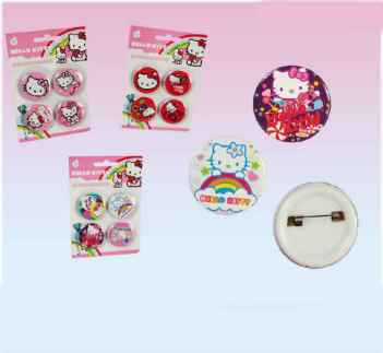 Hello Kitty 4x Ansteck Button