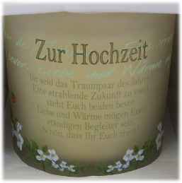 Hochzeit - Kerze mit Vanilleduft