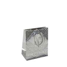 Lack Geschenktasche in Silber