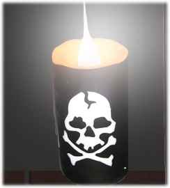 LED Kerze Totenkopf