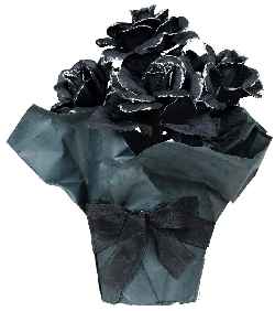 Halloween - schwarzes Rosen Bouquet