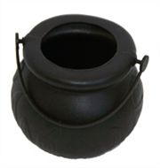 6 x schwarze Hexenkessel