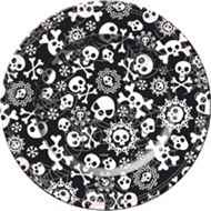 Halloween -  Pappteller Totenkopf