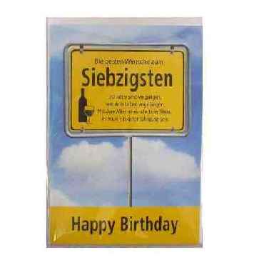 Gl�ckwunschkarte Siebzigsten