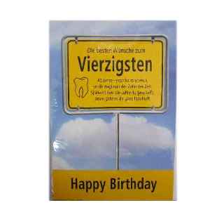Gl�ckwunschkarte Vierzigsten