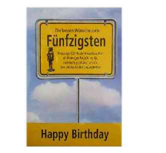Gl�ckwunschkarte F�nfzigsten