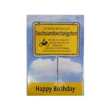Gl�ckwunschkarte Sechsundsechzigsten
