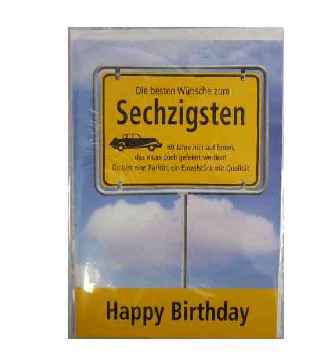 Gl�ckwunschkarte Sechzigsten