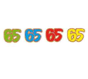 Geburtstag - Papiergirande Zahl 65
