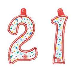Geburtstag - Aufblasbare Zahl 21