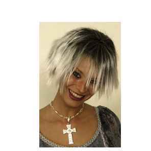 Kurzhaar Per�cke Jessi schwarz/silber