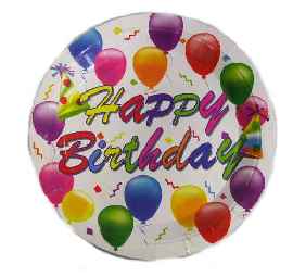 Geburtstag - Papp Teller Happy Birthday