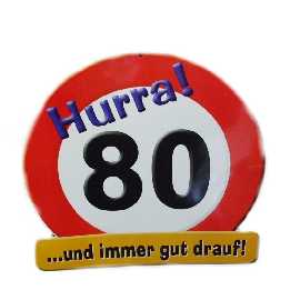 Geburtstag Schild Zahl 80