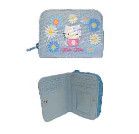 Hello Kitty Geldb�rse Flower Blue
